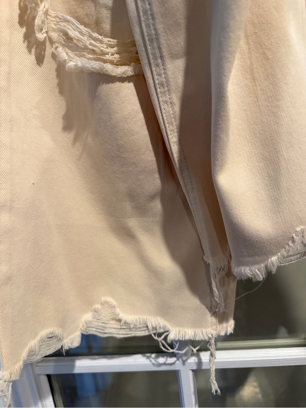 NEW Vervet Distressed Leslie cream color Jeans sz 29 Women's Wide-Leg boho rock - Picture 3 of 8